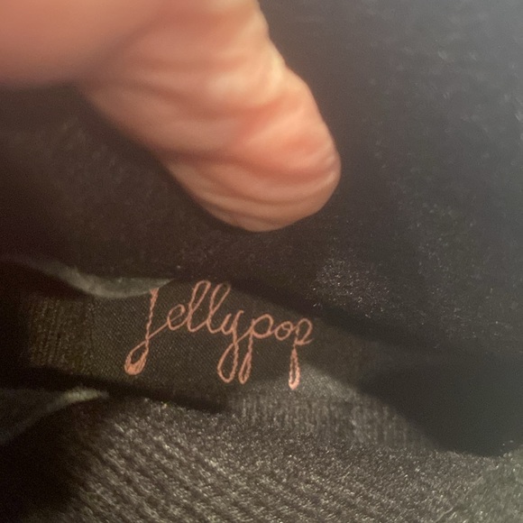 Jellypop Black Suede High Chunky Heel Booties - Picture 7 of 7